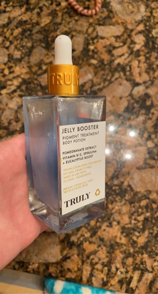 Jelly Booster Pigment Body Potion, lightens hyperpigmentation, acne scars, dark  spots, and sun spots, for a clear and even toned complexion – Truly Beauty