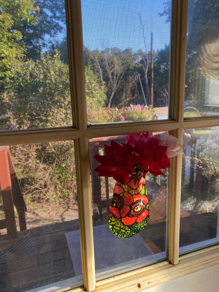 Louis C. Tiffany Magnolia Window Suction Cup Vase - Customer Photo From B Elliott