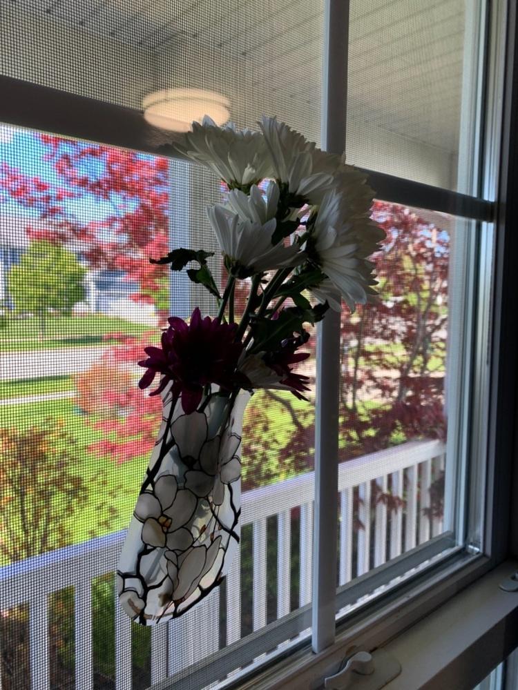 Louis C. Tiffany Magnolia Window Suction Cup Vase - Customer Photo From Lisa Marie Abruzzino