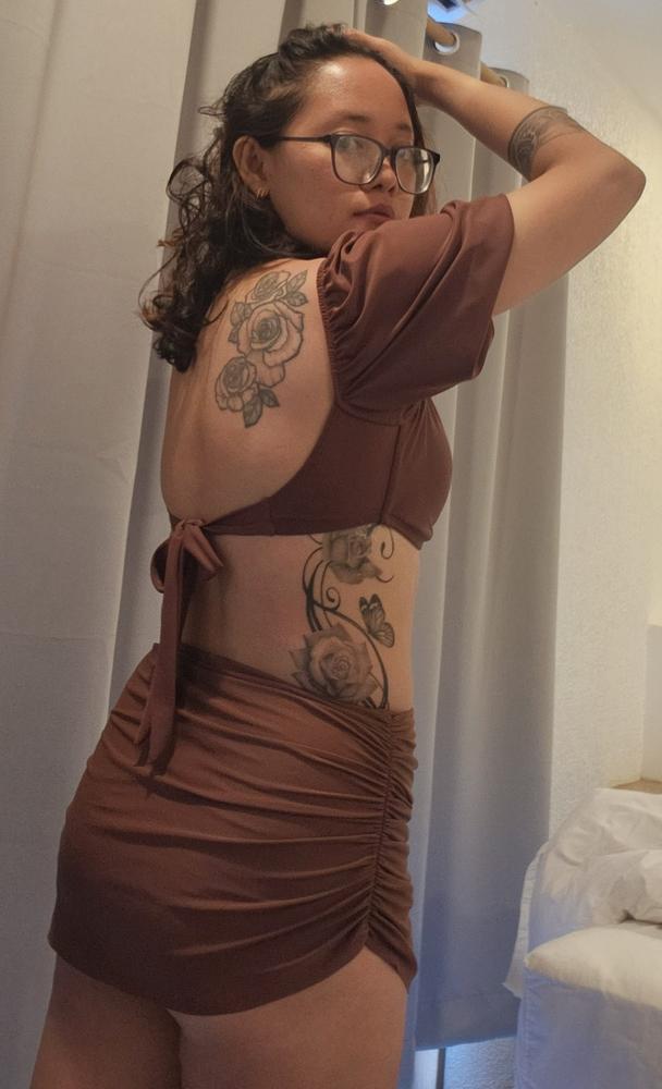 Camila Sleeved Top (Pecan) - Customer Photo From Bernadeth Beltran