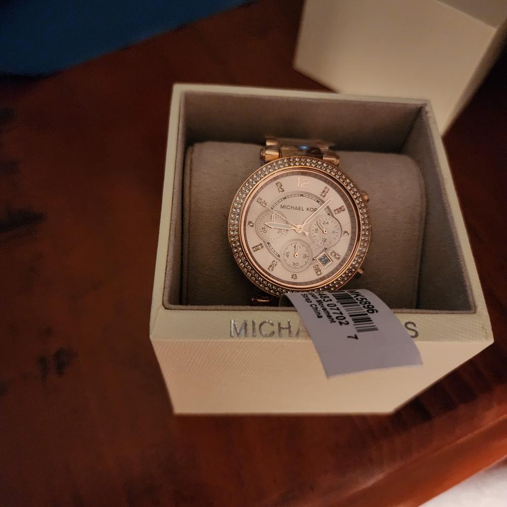 Michael Kors Parker Chronograph Watch MK5896 - Rose Gold - Customer Photo From Leeann Cunningham