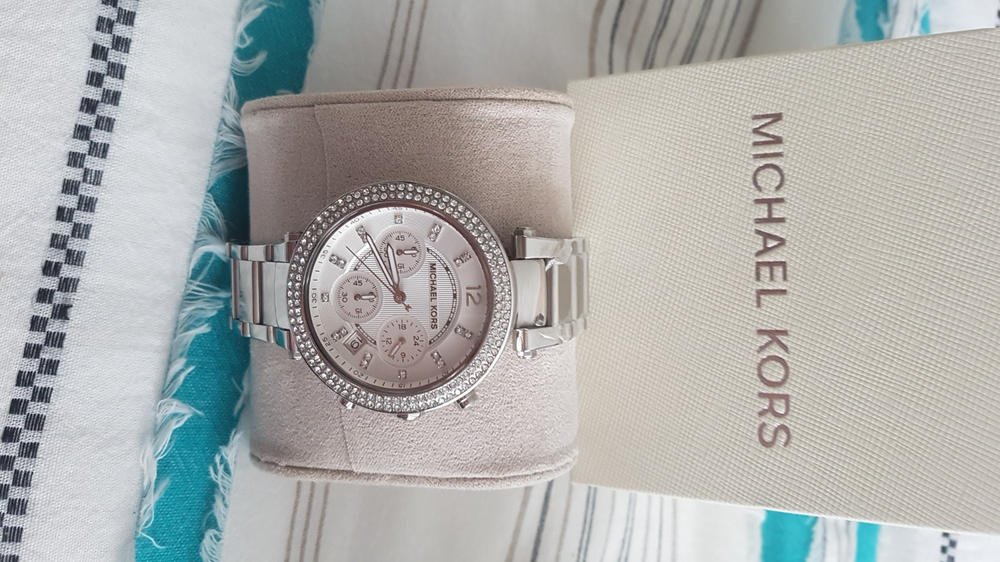 Michael Kors Parker Chronograph Watch MK5353 - Silver - Customer Photo From Kim Ottomar