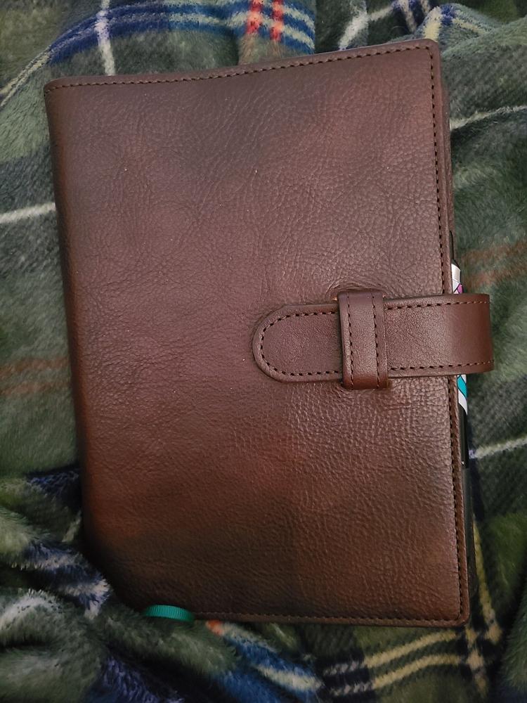Refillable Leather Clasp Closure Notebook Softcover - Customer Photo From Anonymous