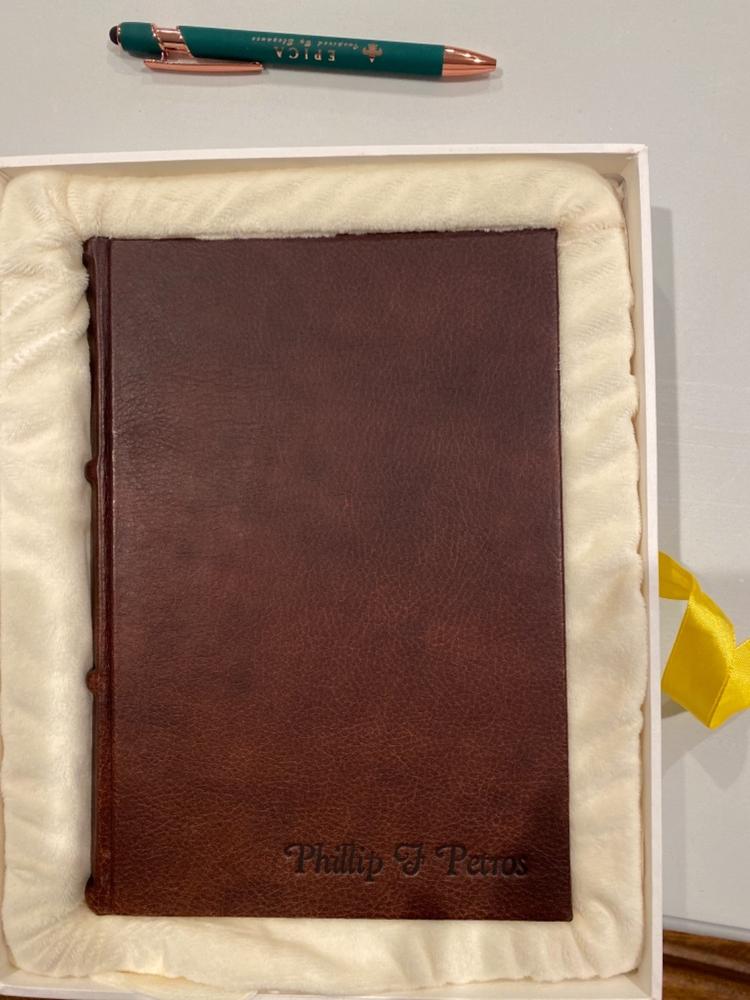 Classic Leather Journal With Unlined Pages - Customer Photo From Jamie P.
