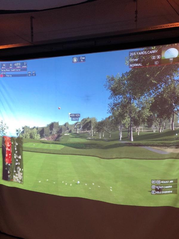 HomeCourse Retractable Golf Simulator Enclosure - Customer Photo From Peichen C.