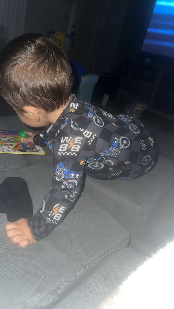 Cooper Webb Zip Up Pajamas - Customer Photo From McKenzie Borges