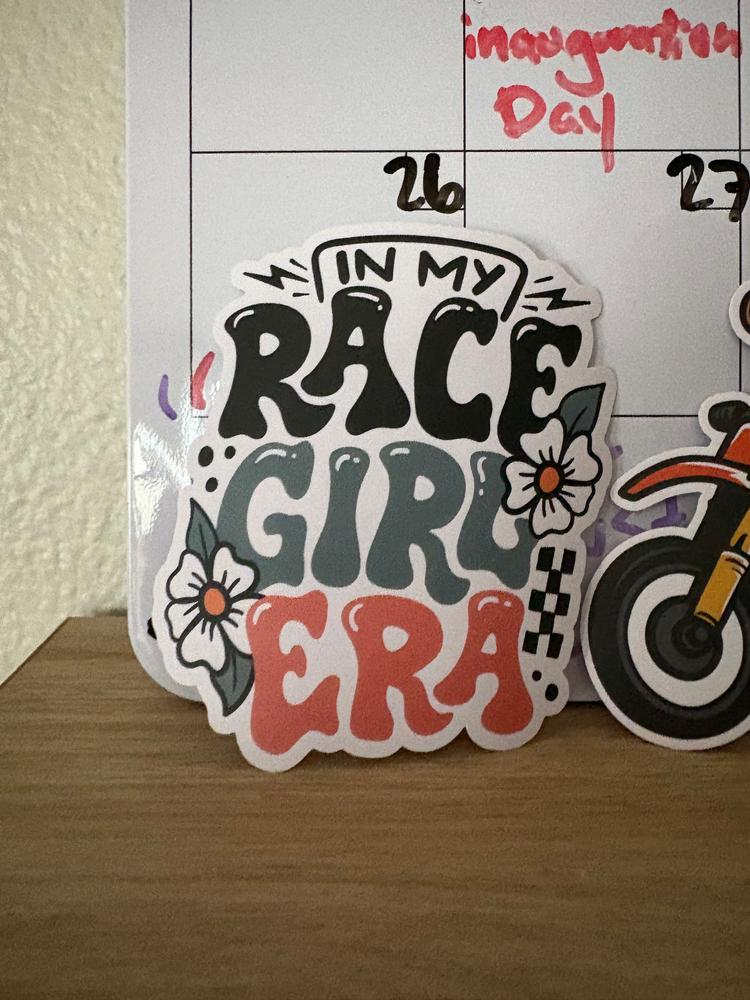 In My Race Girl Sticker - Customer Photo From Tabitha Jones