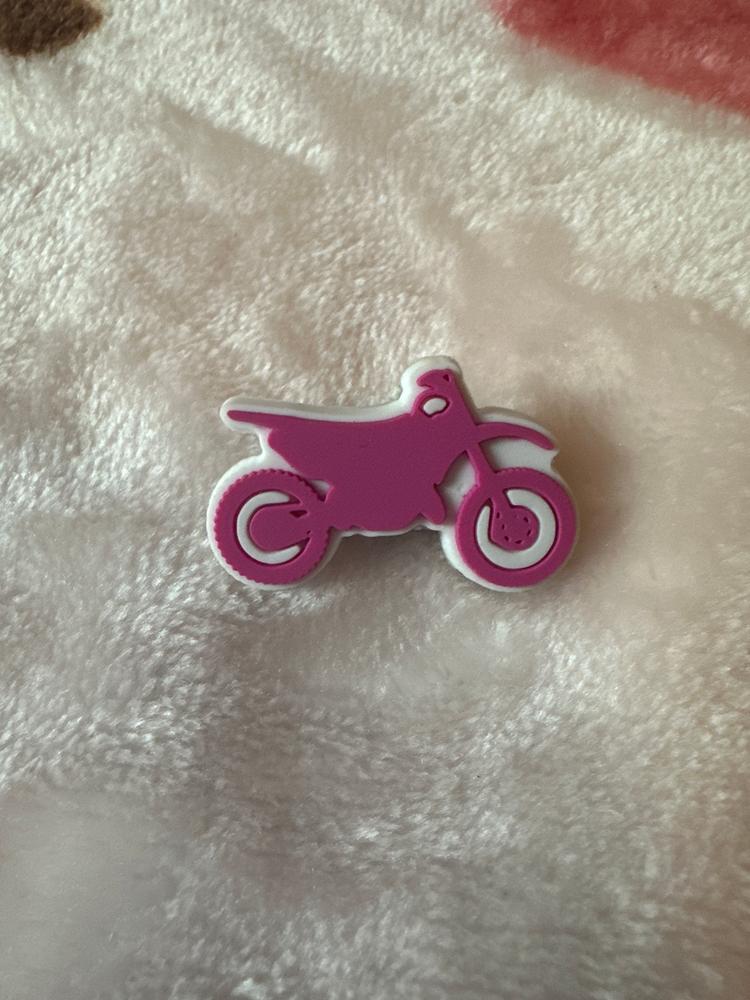 Pink Dirt Bike Croc Charm - Customer Photo From Deyana Durfee