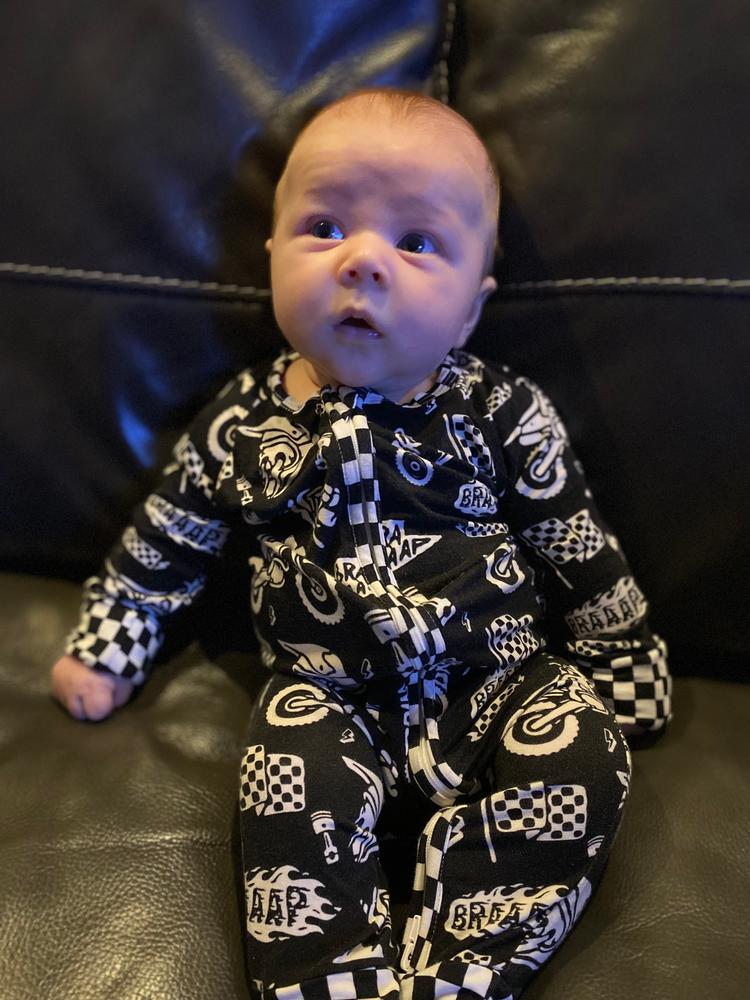 Lightning Speed Zip Up Pajamas / Ready To Ship - Customer Photo From Marissa Annette