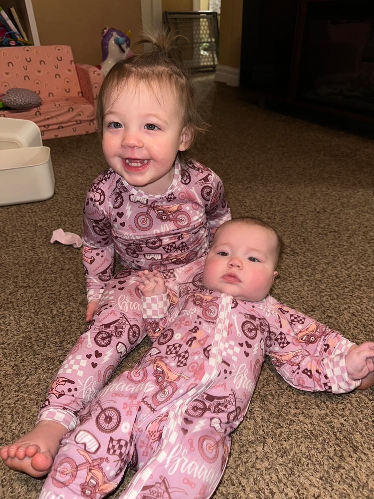 Braaap Like A Girl Zip Up Pajamas / Ready To Ship / SIGN UP FOR A RESTOCK NOTIFICATION - Customer Photo From Karli Carpenter