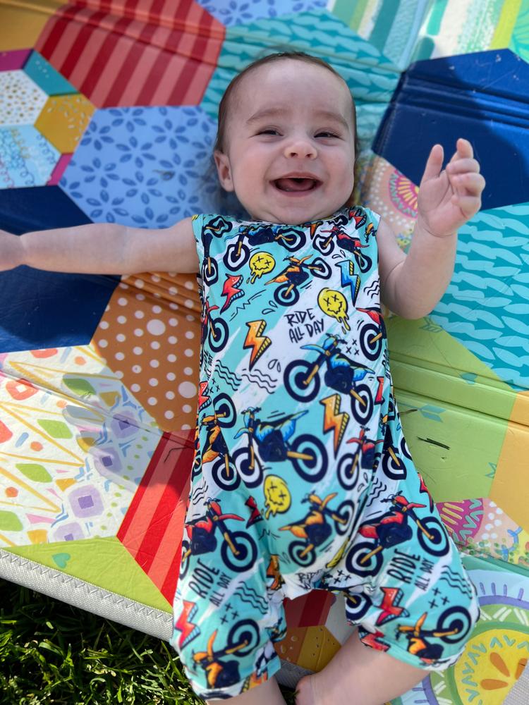 Ride All Day Tank Top Romper - Ready To Ship - Customer Photo From Tina Powers