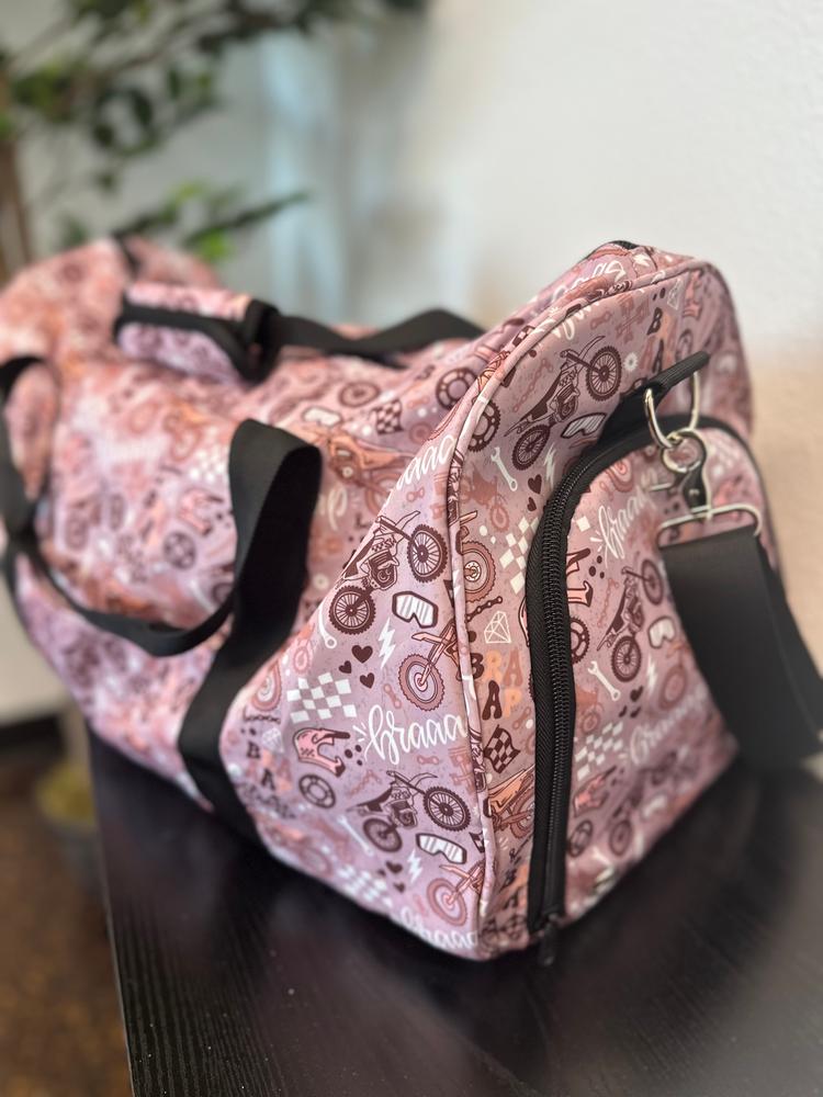 Braaap Like A Girl Duffel Bag - Customer Photo From Tiffany 