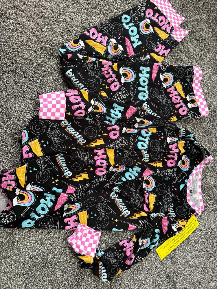 Moto Girl 2 Piece Pajamas - Customer Photo From Chelsea W