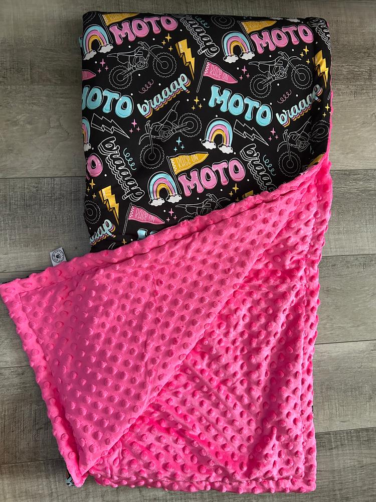 Moto Girl Blanket - Customer Photo From Megan