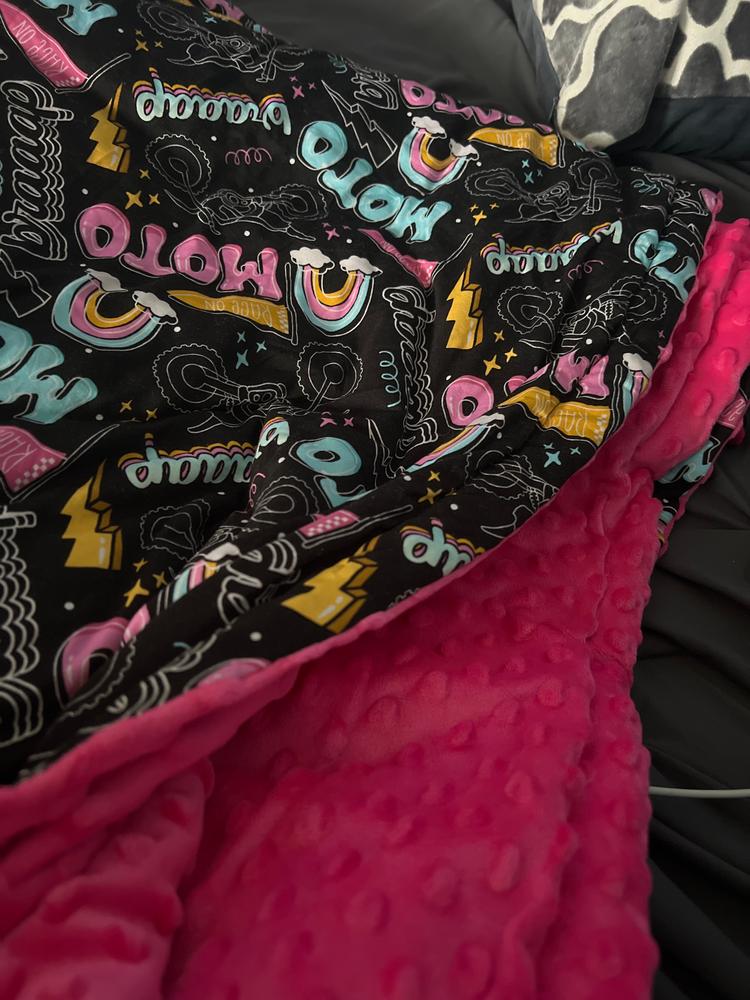 Moto Girl Blanket - Customer Photo From McKenna Wiseman