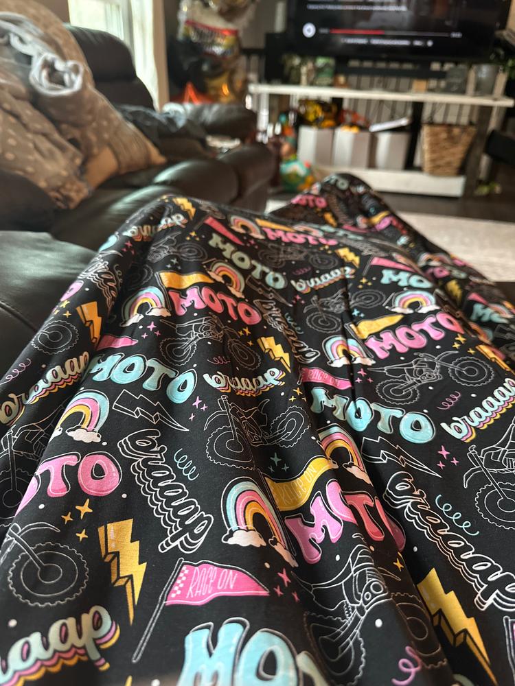 Moto Girl Blanket / SIGN UP FOR RESTOCK NOTIFICATION - Customer Photo From Alex Lawson
