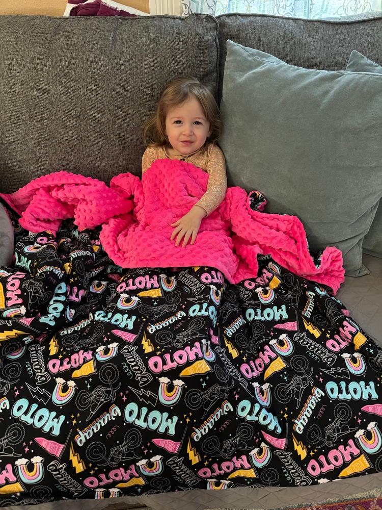 Moto Girl Blanket / SIGN UP FOR RESTOCK NOTIFICATION - Customer Photo From Chante Delay