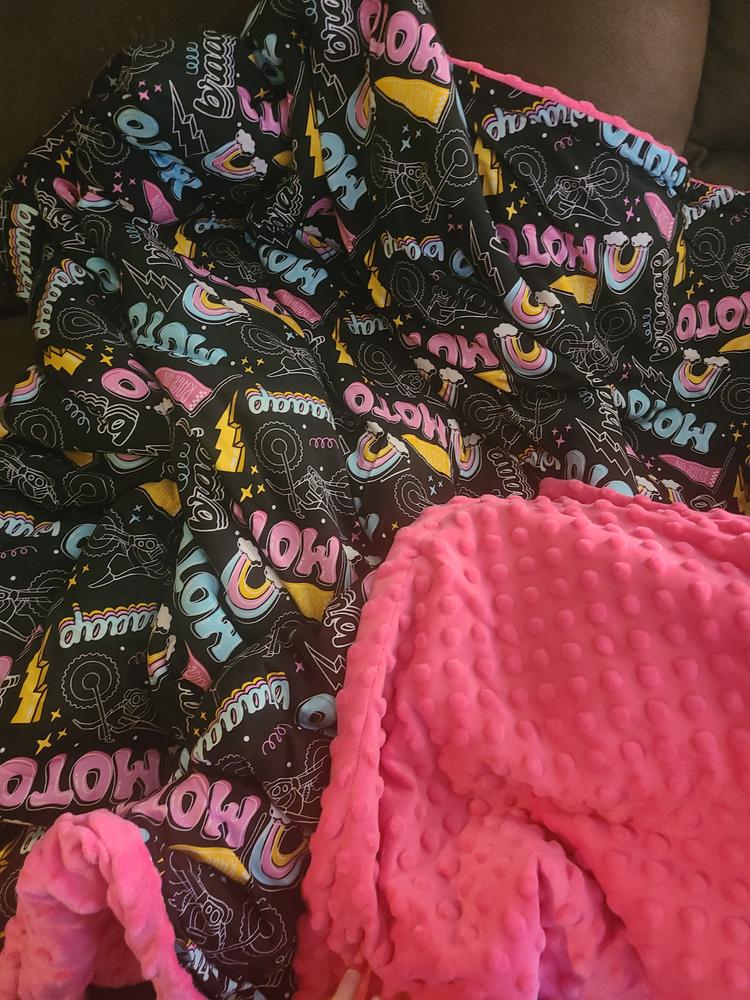 Moto Girl Blanket / SIGN UP FOR RESTOCK NOTIFICATION - Customer Photo From Tanya
