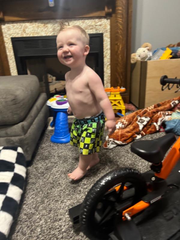 Retro Dirt Bike Checks Board Shorts - PREORDER (Begin shipping to you April 30-May 10) - Customer Photo From Baylie Apperson