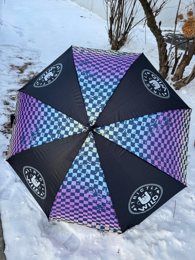 Rainbow Checker Umbrella (CANNOT SHIP WITH ANYTHING BUT CROC CHARMS & STICKERS!!!) - Customer Photo From Bella