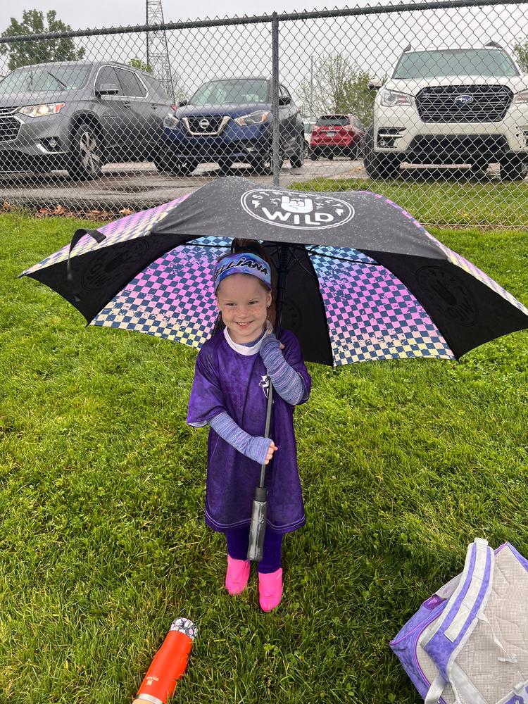 Rainbow Checker Umbrella - PREORDER (Begin Shipping To You May 10 - 17) - Customer Photo From Alexis Petrosky