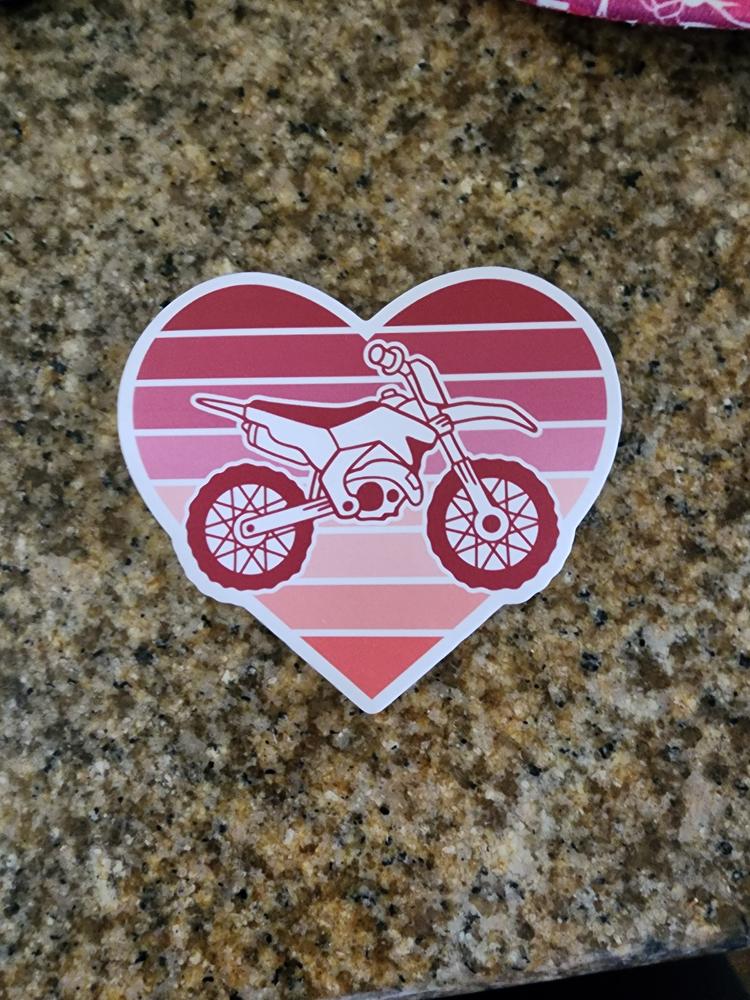 Dirt Bike Heart Sticker - Customer Photo From Destine Mccause