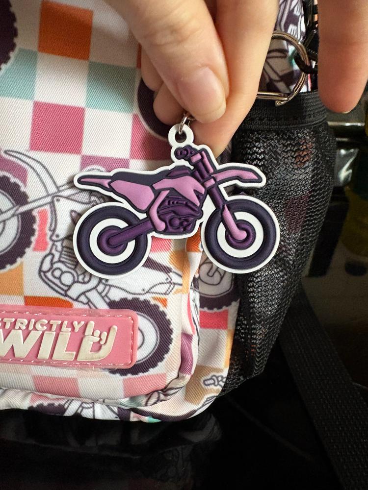 Purple Dirt Bike Keychain - Customer Photo From Tabitha Jones