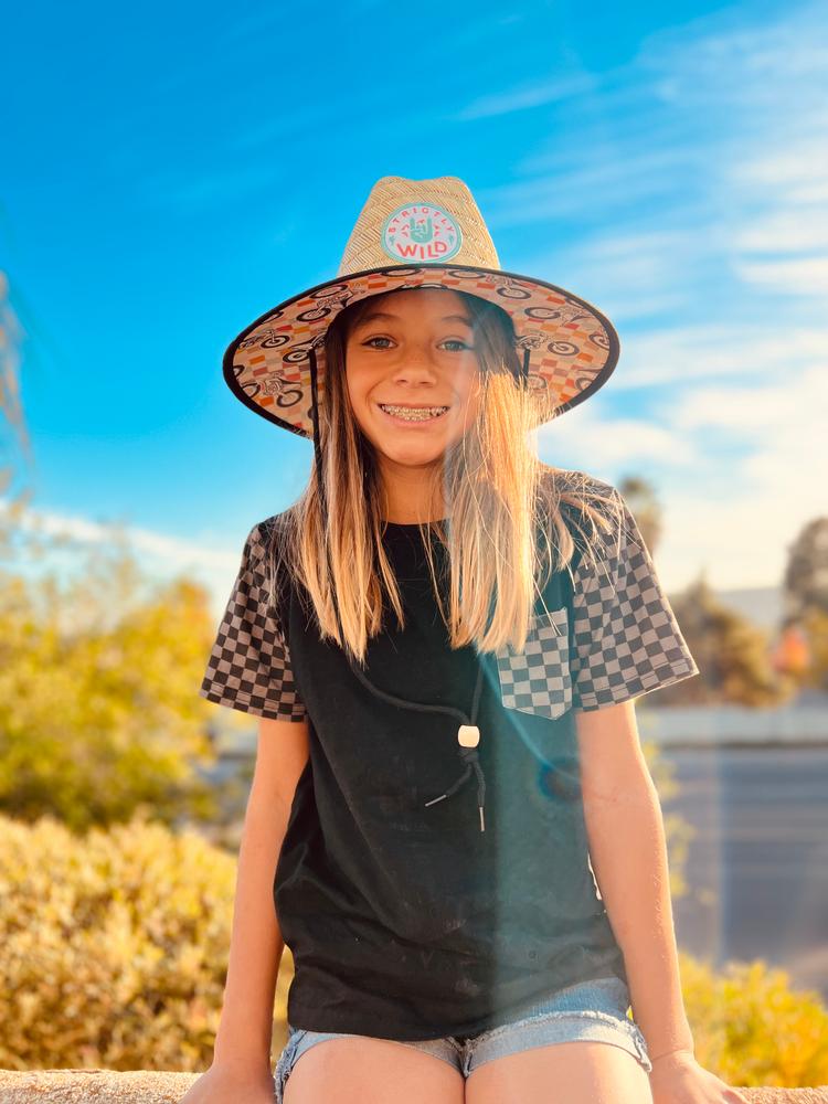 Checkered Chick Straw Hat - Customer Photo From Jess