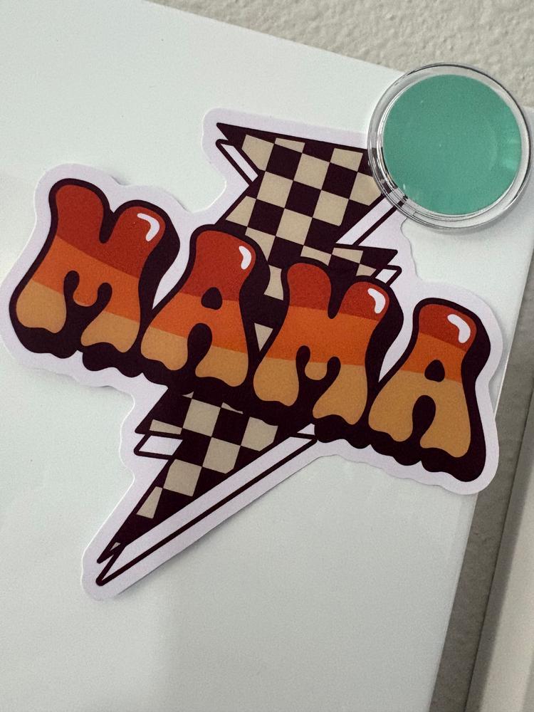 Mama Lightning Bolt Sticker - Customer Photo From Sierrah Cram