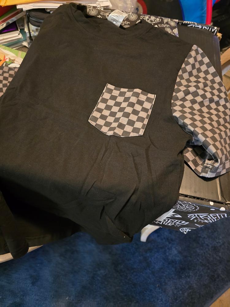 Stealth Checker Pocket T-Shirt - Customer Photo From Tanya