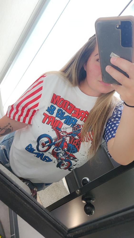 Let Freedom Ring & Dirt Fling T-Shirt - Customer Photo From Demitria Vangos