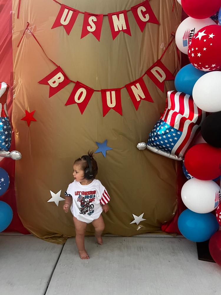 Let Freedom Ring & Dirt Fling T-Shirt Romper - Customer Photo From Kamy