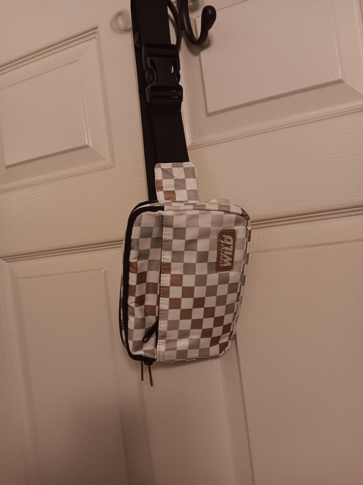 Neutral Checker Cross Body Bag - Customer Photo From Amber Wilson