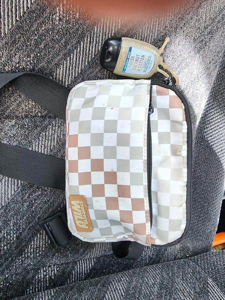 Neutral Checker Cross Body Bag - Customer Photo From Grace 