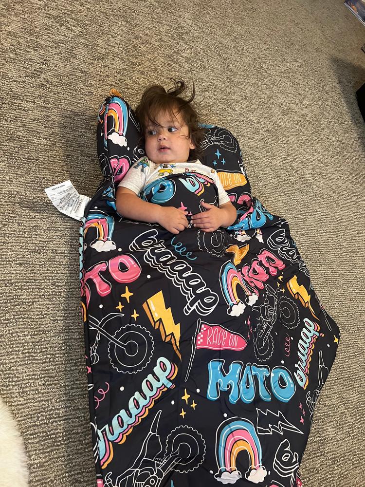 Moto Girl Nap Mat - Customer Photo From Kamy