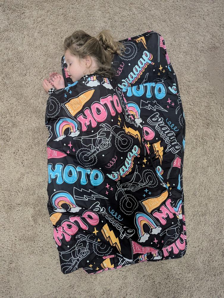 Moto Girl Nap Mat - Customer Photo From Jodi