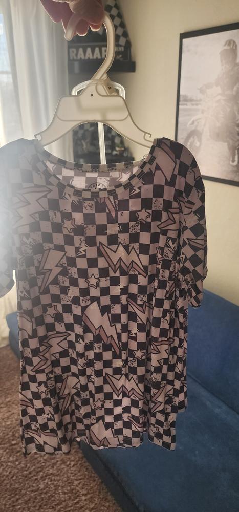 Lightning Checker 2 Piece Pajamas - Customer Photo From Nicole 