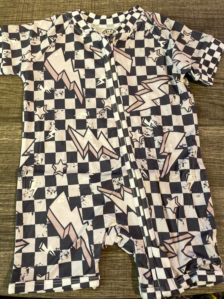 Lightning Checker Zip Up Pajamas (discontinuing) - Customer Photo From Whitley