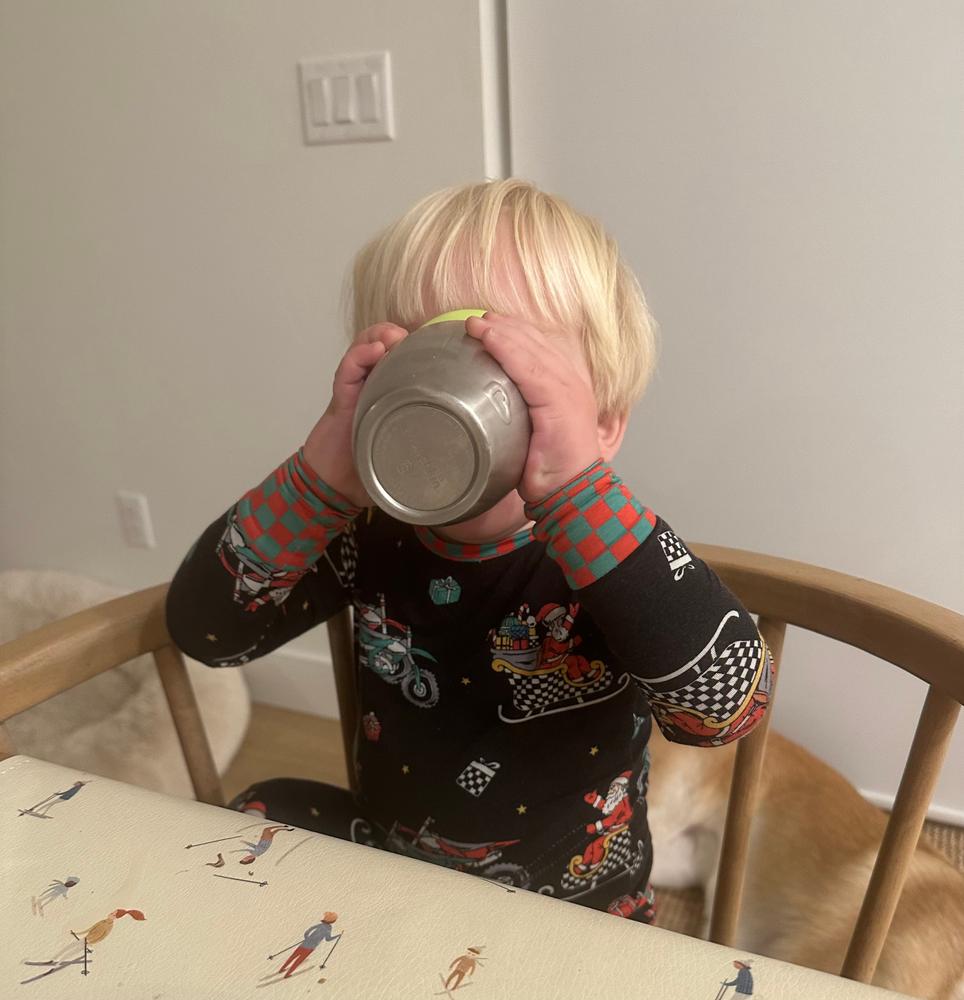 Santas Speedy Sleigh Toddler & Youth Pajamas - Customer Photo From Sadie