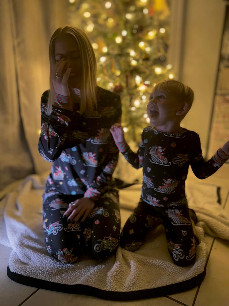 Santas Speedy Sleigh Toddler & Youth Pajamas - Customer Photo From Myriah B
