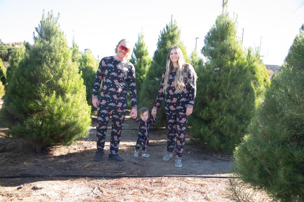 Santas Speedy Sleigh Unisex Pajamas / PREORDER (begin shipping to you Nov 20 - Dec 4) - Customer Photo From Zoila Eckvahl