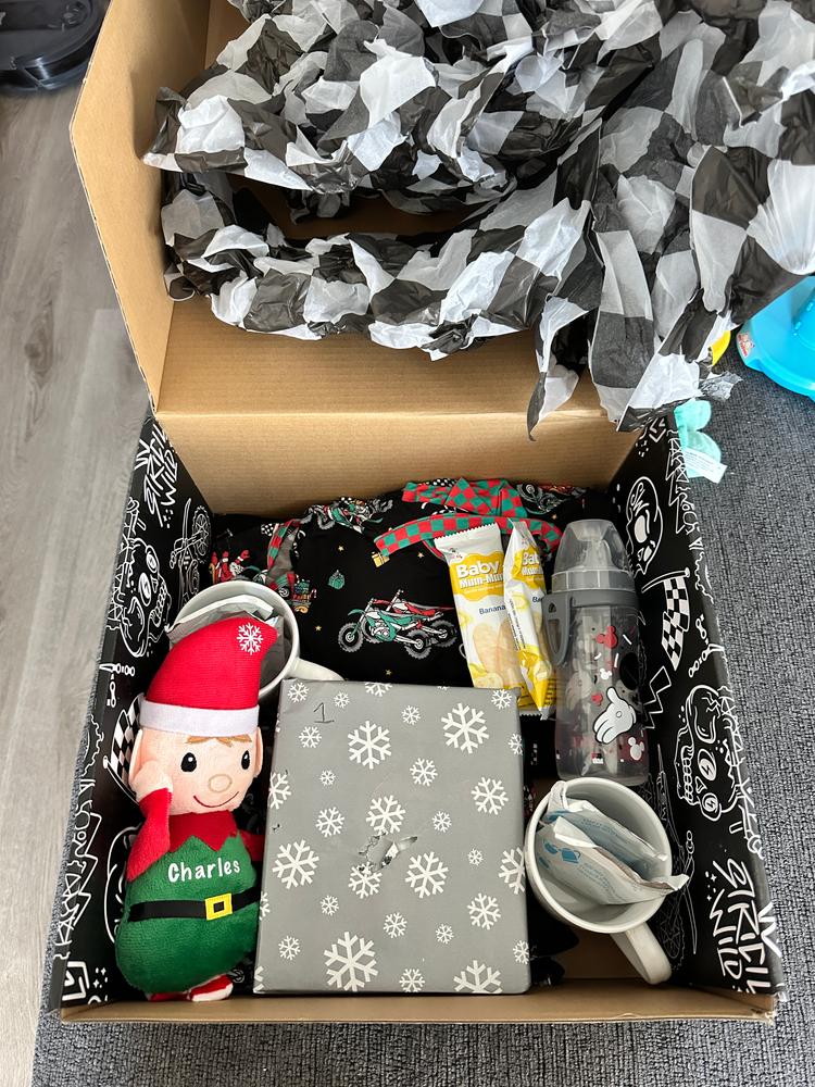 Santas Speedy Sleigh Unisex Pajamas / PREORDER (begin shipping to you Nov 20 - Dec 4) - Customer Photo From Emma Campbell