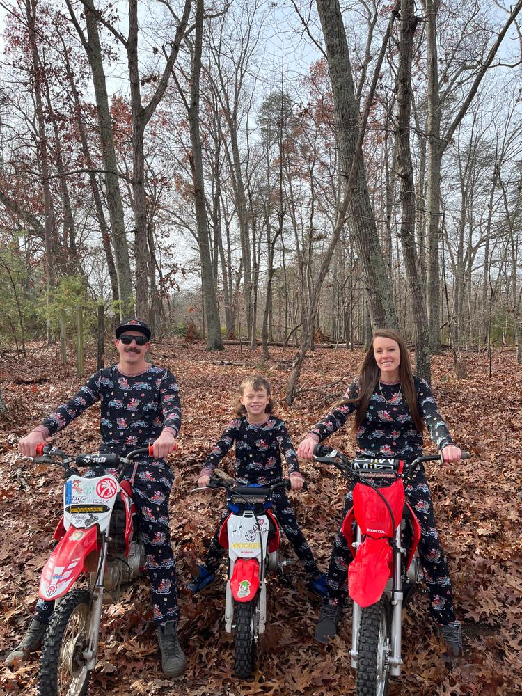 Santas Speedy Sleigh Unisex Pajamas - Customer Photo From Hannah Marie