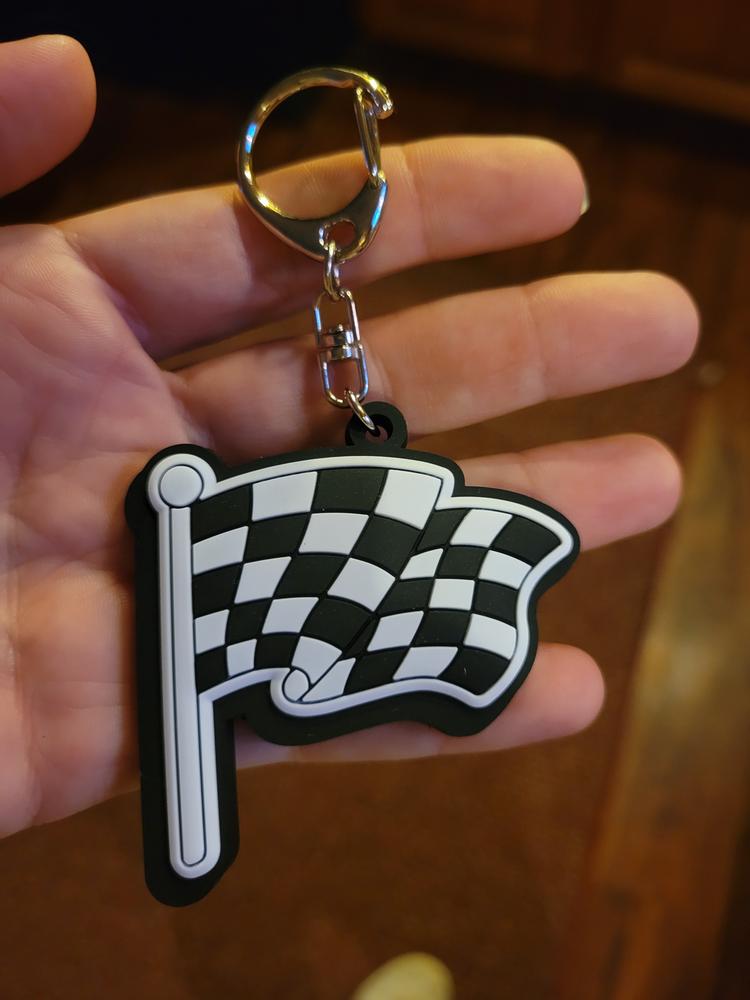 Checkered Flag Keychain - Customer Photo From Melissa