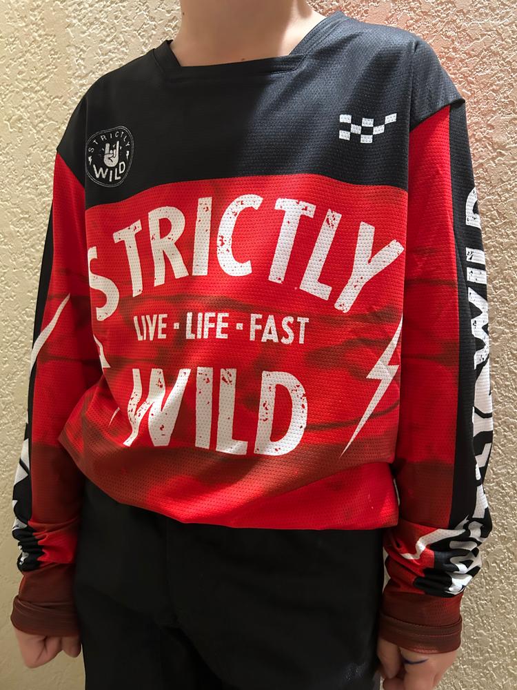 Red Racer Jersey - Customer Photo From Courtney