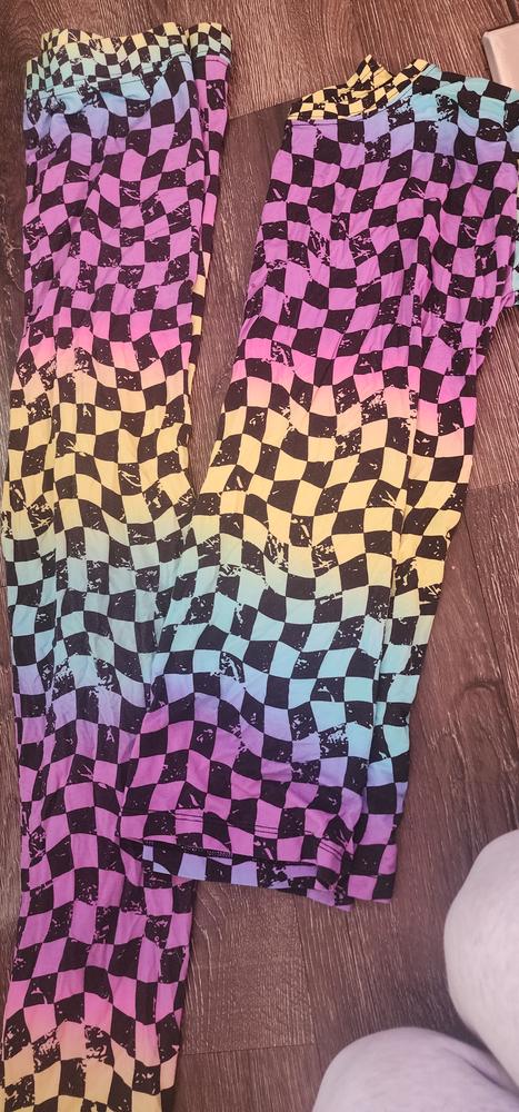 Rainbow Checker 2 Piece Pajamas - Customer Photo From Nicole