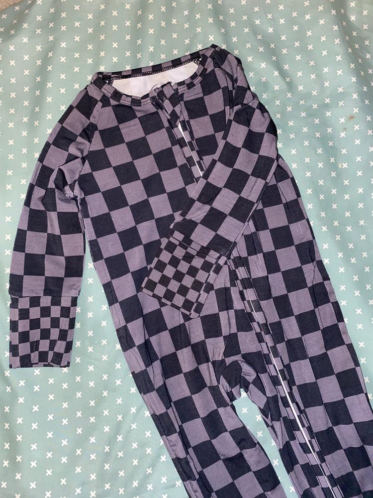 Stealth Checker Zip Up Pajamas - Customer Photo From Madison Fortune