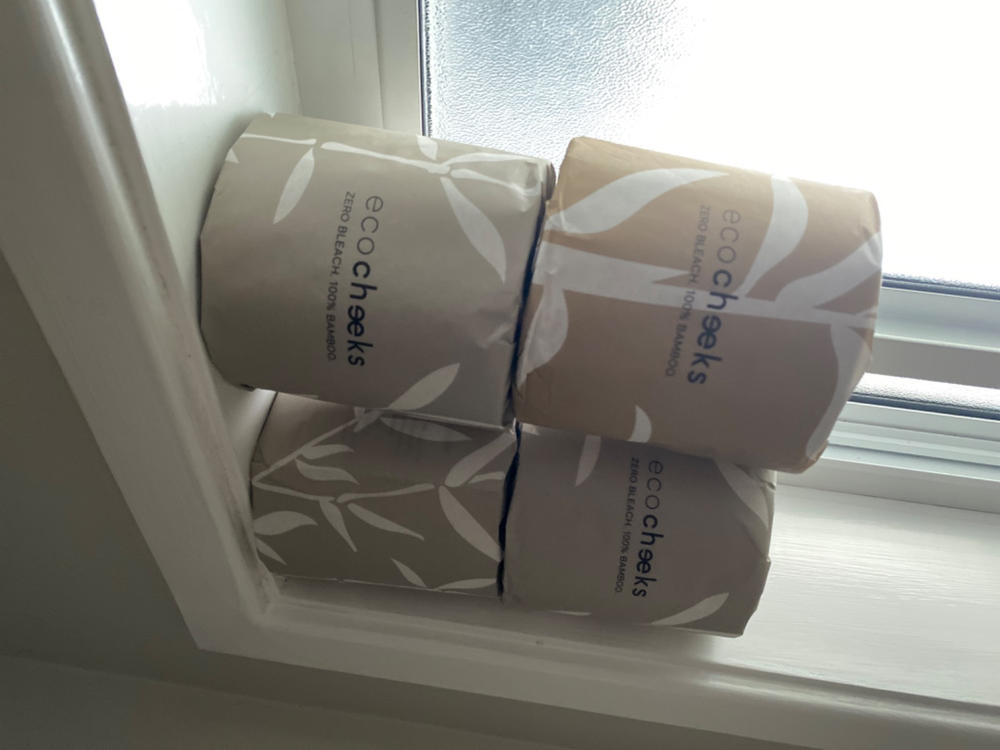 36 WRAPPED Rolls, Unbleached Bamboo Toilet Paper. - Customer Photo From Helen Butler