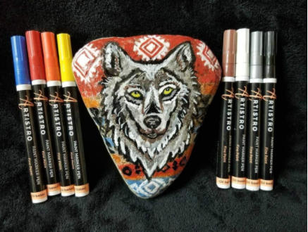 15 Oil Based Paint Pens for Rock Painting, Ceramic, Wood, Glass, Canvas, Fabric & more - Customer Photo From Chelsea