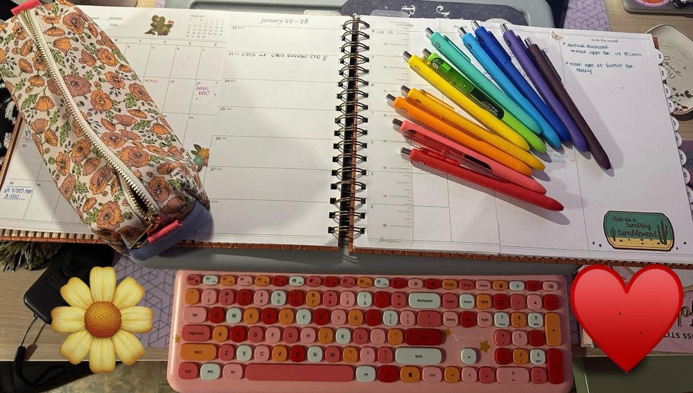 2024 Horizontal Weekly Planner, Wildflowers - Customer Photo From Anonymous
